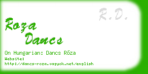 roza dancs business card